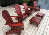 Treated Dark Clear Cedar 2 Position Royal Adirondack Footrest Ottoman