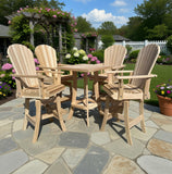 Bar Height Bistro Set for 4 with 30" Pedestal Table