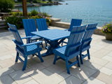 Modern Dining Set for 6 with Pedestal Table
