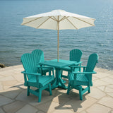 Dining Set for 4 with Pedestal Table