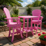 Bar Height Bistro Set for 2 with 30" Pedestal Table