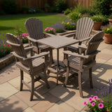 Bar Height Bistro Set for 4 with 30" Pedestal Table