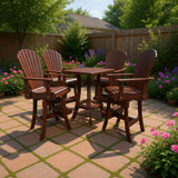 Bar Height Bistro Set for 4 with 30" Pedestal Table