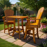 Bar Height Bistro Set for 2 with 30" Pedestal Table