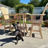 Bar Height Bistro Set for 2 with 30" Pedestal Table