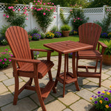 Bar Height Bistro Set for 2 with 30" Pedestal Table