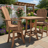 Bar Height Bistro Set for 2 with 30" Pedestal Table