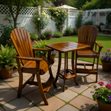 Bar Height Bistro Set for 2 with 30" Pedestal Table