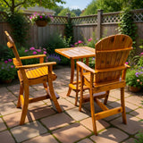 Bar Height Bistro Set for 2 with 30" Pedestal Table