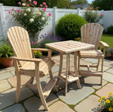 Bar Height Bistro Set for 2 with 30" Pedestal Table