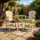 Bar Height Bistro Set for 2 with 30" Pedestal Table