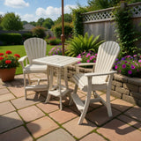 Bar Height Bistro Set for 2 with 30" Pedestal Table