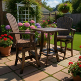 Bar Height Bistro Set for 2 with 30" Pedestal Table