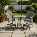 Bar Height Bistro Set for 2 with 30" Pedestal Table