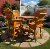 Bar Height Bistro Set for 4 with 30" Pedestal Table