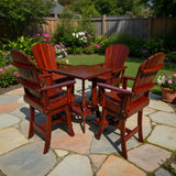 Bar Height Bistro Set for 4 with 30" Pedestal Table