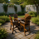 Bar Height Bistro Set for 4 with 30" Pedestal Table