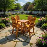 Bar Height Bistro Set for 4 with 30" Pedestal Table
