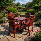 Bar Height Bistro Set for 4 with 30" Pedestal Table