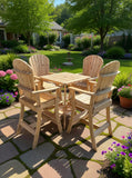 Bar Height Bistro Set for 4 with 30" Pedestal Table