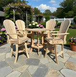 Bar Height Bistro Set for 4 with 30" Pedestal Table
