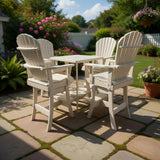 Bar Height Bistro Set for 4 with 30" Pedestal Table