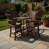 Bar Height Bistro Set for 4 with 30" Pedestal Table