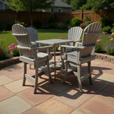 Bar Height Bistro Set for 4 with 30" Pedestal Table