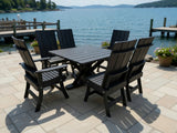 Modern Dining Set for 6 with Pedestal Table