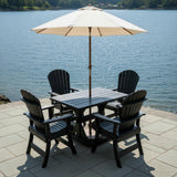 Dining Set for 4 with 4' Trestle Table