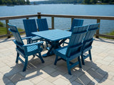 Modern Dining Set for 6 with Pedestal Table