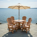 Dining Set for 4 with Pedestal Table