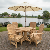 Dining Set for 4 with Pedestal Table