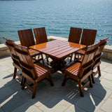 Modern Dining Set for 8 with Pedestal Table