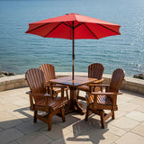 Dining Set for 4 with Pedestal Table