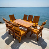Dining Set for 8 with 6' Trestle Table