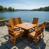 Modern Dining Set for 6 with Pedestal Table