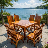 Modern Dining Set for 8 with Pedestal Table