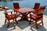 Modern Dining Set for 4 with Pedestal Table
