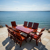 Dining Set for 8 with 6' Trestle Table