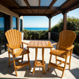 Bar Height Bistro Set for 2 with 30" Pedestal Table
