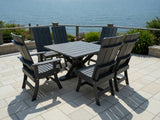 Modern Dining Set for 6 with Pedestal Table