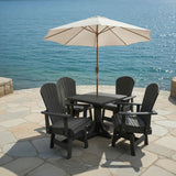Dining Set for 4 with Pedestal Table