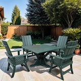 Modern Dining Set for 4 with Pedestal Table