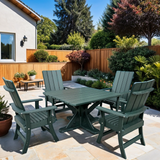Modern Dining Set for 4 with Pedestal Table