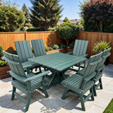 Modern Dining Set for 6 with Pedestal Table