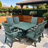 Modern Dining Set for 6 with Pedestal Table