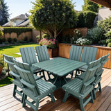 Modern Dining Set for 8 with Pedestal Table