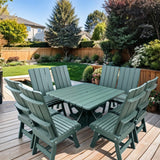 Modern Dining Set for 8 with Pedestal Table