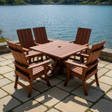 Modern Dining Set for 6 with Pedestal Table